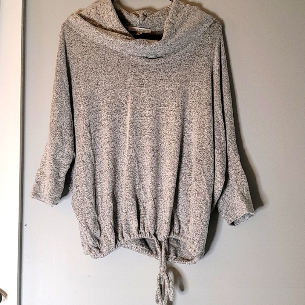 Medium gray cowl neck sweater